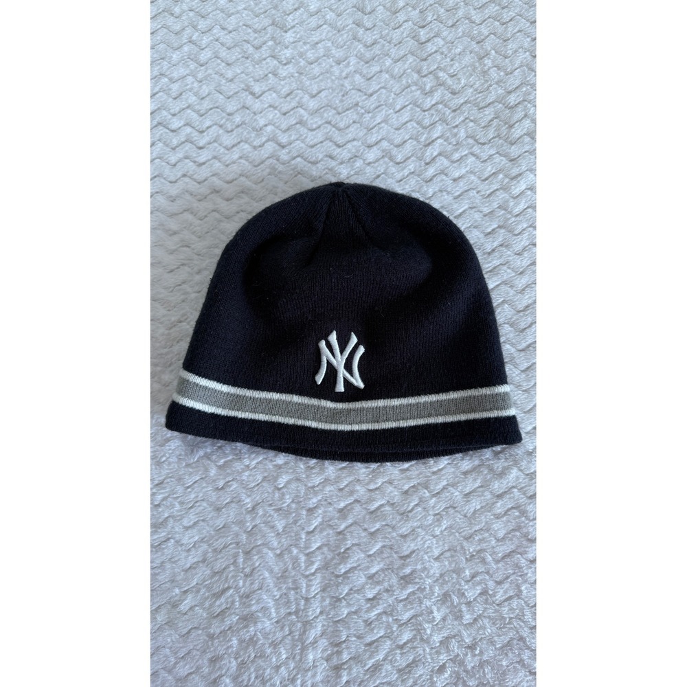 47 Twins New York Yankees Beanie Navy Blue Striped Knit Skull Cap OSFA 4556